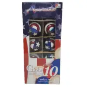 Americana 10 Patriotic Stars And Stripes Embellished Globe String Light Set 120v