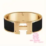 ⭐️HERMÈS⭐️保證 愛馬仕經典黑金琺瑯手環PM CLIC CLAC H BRACELET