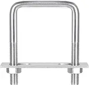 uxcell Square U-Bolts, 3 Sets 62mm(2.44") Inner Width 100mm Length M10 304 Stainless Steel U Clamp Bolt with Nuts and Plates, for Boat Trailer
