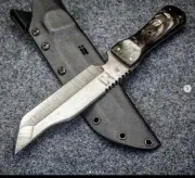 integrity implements Owl Wing in 5160 custom handmade hollow grind knife