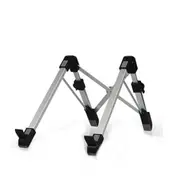 Aluminum Alloy Laptop Height Extender Holder Stand Folding Computer Heat Dissipation Bracket Size: 24.5X3.3X2.8Cm(Black)