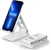 Joyroom Cell Phone Stand for Desk, Foldable Mobile Phone Holder with Reserved Space for iPhone Wireless Charger