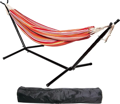 Double Hammock with Space Saving Steel Stand and Portable Carrying Case, 450-Pou