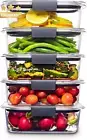 Food Storage Containers BPA Free Airtight Lunch Meal Prep Leftovers Set of 5