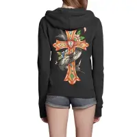 在飛比找蝦皮購物優惠-ED Hardy 水鑽 女 連帽外套 全新正品