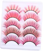 AUTSUPPL 10pcs Eyelashes Colorful Lashes Long Fake Eyelash False Lashes Colored Lashes Dance Lashes Purple False Lashes Colored False Lashes Glamour Eyelash Imitation