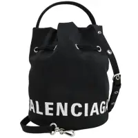 在飛比找momo購物網優惠-【Balenciaga 巴黎世家】簡約電繡LOGO素雅帆布迷