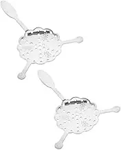 FONDOTIN Absinthe Spoons 2pc Set Stainless Steel Absinthe Spoon Mesh Strainer Dripper Set