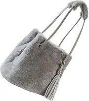 [Healvian] Women's Plush Cross Body Bag Comfortable Shoulder Bag Stylish Adorable Storage Pouch Soft Warm for Fall Winter
