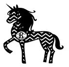 Unicorn Letter Initial Personalized Vinyl Decal Sticker a3793