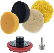 Brand 3" Mini Buffing And Polishing Pad Kit With 4 Pads Backing Plate And 1/4" D