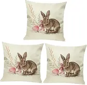 Alipis 3pcs Easter Pillowcase Pillow Cover Bunny Design Pillowcase for Decorative Use Comfortable Pillow Protector Textured Elegant