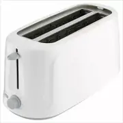 4 Slice Toaster White Gloss Variable Browning Control With Removable Crumb Tray