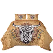 Indian Bull Skull Coverlet