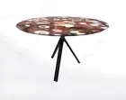 Red Agate Coffee Table, Coffee Table Top, Round Center & Side Modern Furniture