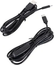 DOITOOL 2pc Cable Power Charger Power Supply Cord Electrical Power Cord Power Cords Power Line Power Wire Black