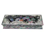 2024 Dragon Zodiac Desk Wood Pen Pencil Brush Holder Lid Case Box Gift Storage