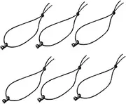 Kisangel 15Pcs Elastic String Hook Fasten Cord Bungee Cords for Outdoor Gear Multipurpose Straps with Clip Buckle for Backpack Tent and More