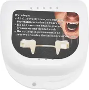 Halloween Vampire Fangs, Retractable Halloween Vampire Fangs Teeth, Dentures Costume Party Vampire Fangs Cosplay Accessories Props
