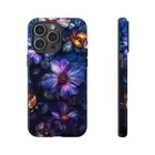 Violet Floral Stained Glass - Phone Cover Case for iPhone | Galaxy | Pixel