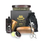 Men's Beard Mustache Care Kit Comb Brush Cream Scissors Father's Day Gift Box