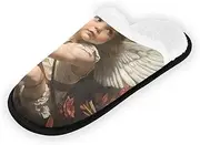 Mens Spa Slippers, British Town Travel Slippers Women Cotton Slipper Comfy Spa Slippers, Valentines Day Cupid 2, Medium