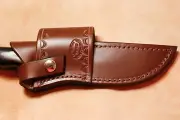 Custom Leather Cross Draw Sheath for Buck 119 Knife