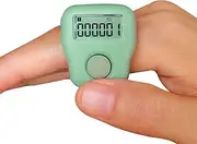 Arvakr Rechargeable Silent Finger Counter 6 Channels Digital Tasbih Tally Clicker with LED for Prayer Knitting Sports Gift