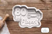 Happy 80th Birthday Cookie Cutter & Embosser Stamp- 80 And Elegant