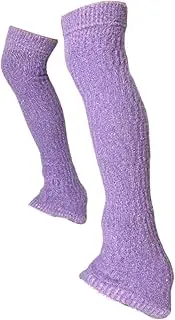 [STARTIST] Figure Skating Leg Warmers Knitted Long Leg Warmers Lightweight Soft Thick High Footless Socks for Dance Cold Weather Winter