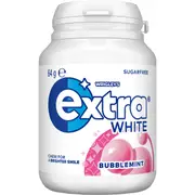 Extra White Bubblemint Sugar Free Chewing Gum Bottle 64g
