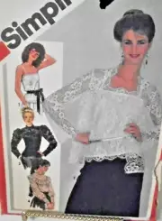 Simplicity Vintage Pattern-#5324-Size 10 Misses Lace Blouse, Jacket, Camisole