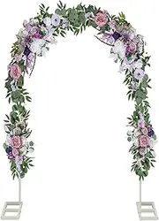 JC Hummingbird JCHB 7.5ft Metal Wedding Arch, Balloon Arch Backdrop Arch Stand for Wedding, Bridal, Garden, Yard, Indoor Outdoor Party Decoration White