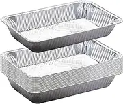Sterno Aluminum Foil Pans, Full Size, Large Disposable Foil Trays (21" x13") for Chafing, Baking, Catering (15ct)