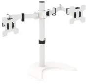WALI Dual Monitor Stand, Free Standing Desk Mount for 2 Monitors up to 27 inch,