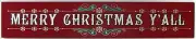 Merry Christmas Y'all Welcome Door Wood Sign Southern Style Holiday Home Decor