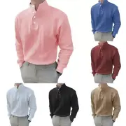 Long Sleeve Shirt For Holiday For Party Long Sleeve Shirt Stand Collar