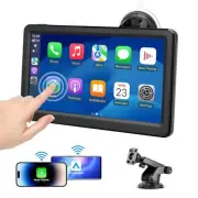 Wireless Apple Carplay Screen for Car 7" HD Touch Screen Portable Car Stereo ...
