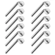 100 Pack 2.4 x 0.24 Inch Universal Pallet Rack Drop Pins, Silver Carbon Steel...