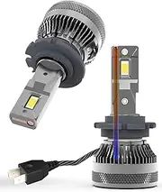 CHOPDARK D2H LED Bulbs 110W 30000Lm Super Bright 12V 6500K Cool White Built-in Fan and Thermally Conductive Copper Tube Fog Lamp 2pcs