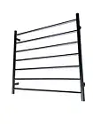 BLACK MATT Non Heated Towel Rail rack round AU standard 850mm wide 8 bar