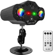 Stage DJ Party Laser Projector, Disco Voice Controlled, Red, Green, Blue Strobe Lights, Club, Family, Holiday, Christmas