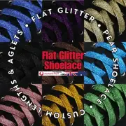 Glitter Shoelace Colourful Metallic Shiny Sparkle Flat Kids Shoe Lace GLITW10MM