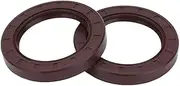 2Pcs Oil Seals, TC50 x 72 x 10mm Rubber Cover, Fluorine Rubber Double Lip Seals, Built in Skeleton, Working Pressure Less Than 0.5MA, for Bearing Shaft Oil Pump Engine
