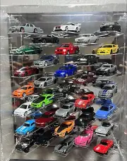 Car Display Case 33 Pcs Acrylic Mirrored Wheels Matchbox Model 1/64 Diecast Rack