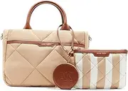 [Anne Klein] Ew Quilted Nylon Satchel with Pouch and Coin Case