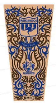 North Melbourne Kangaroos AFL Youth Tattoo Sleeve