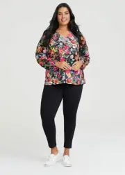 ts Taking Shape Top Size 20 Cotton Floral Fields style NWT