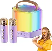 Portable Speaker with Microphone, Wireless Outdoor Small Speaker, Powerful Coil Entertainment Tool, for Friends Parties, Outdoor Activities, Family Gatherings, 4.09x3.39 inches
