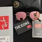 New Ray-Ban Hexagonal RB3548 Gold Frame / Rose Gold Sunglasses